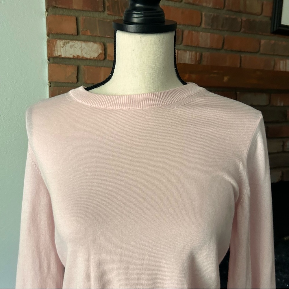 Maison Martin Margiela Cotton Long Sleeve Elbow Patch Sweater in Pink Sz 4 - Picture 2 of 8